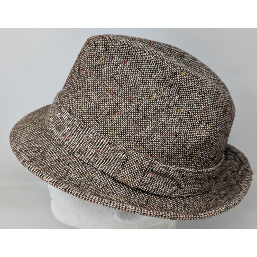 Vintage Cavanagh Hats New York Men's Tweed Wool Fedora‎ Walking Men's Size 7 1/8